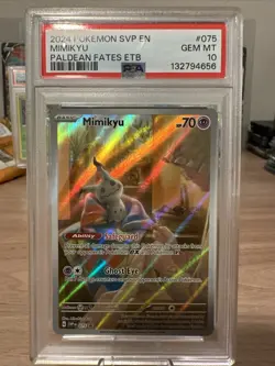 Pokemon Mimikyu 075 Black Star Promo Paldean Fates ETB PSA 10 - Image 1