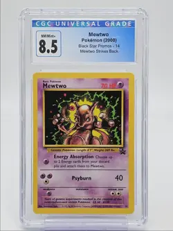 MEWTWO 2000 POKEMON MEWTWO STRIKES BACK BLACK STAR PROMO A #14 CGC 8.5 Q5650 - Image 1