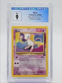 MEW 2000 POKEMON LEAGUE BLACK STAR PROMO #8 CGC 9 Q5650 - Image 1