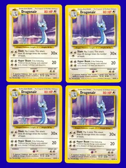LOT of (4) 1999 Pokemon Game Base Set Dragonair 18/102 - RARE - Mint to Gem Mint - Image 1