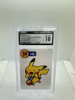 3rd Place 2nd Round Pikachu Pokemon Taruka Cgc Gem Mint 10 Blue Back - Image 2