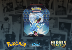 Pokemon Sun & Moon Hidden Fates Gyarados Tin Factory Sealed WPX12 - Image 1