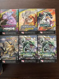 Empty Pokemon TCG Cosmic Eclipse Build and Battle Display Case & Boxes - Image 2