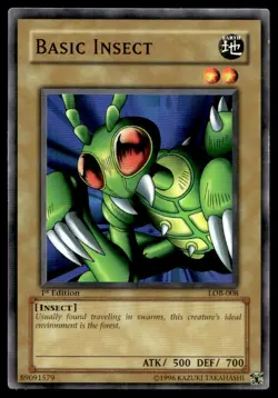 Yu-Gi-Oh TCG The Legend of Blue Eyes White Dragon #LOB-008 Basic Insect 1st Ed. - Image 1
