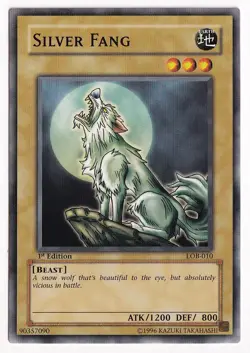 YUGIOH SILVER FANG LOB-010 1ST ASIAN ENGLISH (NM) - Image 1