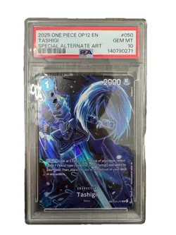 PSA 10 Tashigi OP12-050 Special Alternate Art Bandai One Piece CCG - Image 1