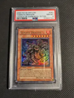 Yugioh Yamata Dragon LOD-067 1st Edition Ultra Rare PSA 8 NM-MT! - Image 1