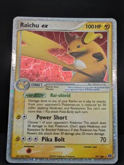 Raichu ex 97/106 Emerald Holo Ultra Rare Pokemon TCG Nintendo Pikachu LP+ - Image 3