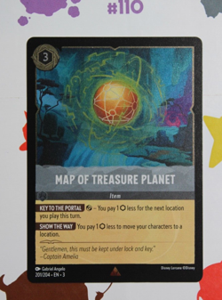 Disney Lorcana - Map of Treasure Planet 201/204 - Cold Foil Into the Inklands - Image 1
