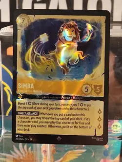 Simba King in the Making Foil 20/204 Whispers in the Well Disney Lorcana 001468 - Image 1