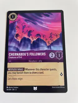 Disney Lorcana Chernabog's Followers Creatures Of Evil 36/204 Uncommon Non Foil - Image 1