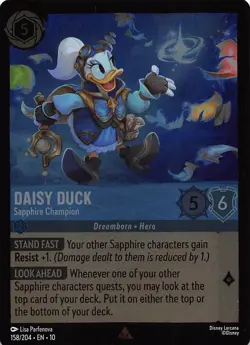 Daisy Duck Sapphire Champion Foil 158/204 Whispers in the Well Disney Lorcana - Image 1