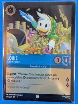Disney Lorcana Louie - Chill Nephew 140/204 Fabled Cold Foil - Image 1