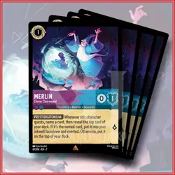 Disney Lorcana: Merlin Clever Clairvoyant 67/204 Rare Archazia's Island x4 - Image 1