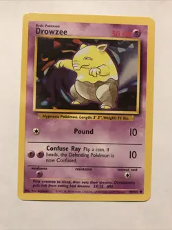 Pokemon TCG Drowzee Base Set 49/102 Unlimited Regular Card - Image 1