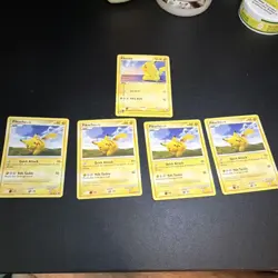 Pokemon Trading Card Game Pikachu Lot of 5 Cards Lightning Type Nintendo English - Image 1