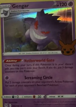 Gengar 066/196 Holo Rare POKEMON Trick or Trade 2023 NM Pokemon TCG Card - Image 2