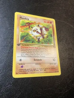 Mankey 1st Edition Jungle Set Pokemon Card - Image 5