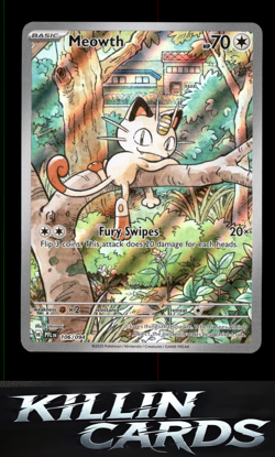 Meowth 106/094 Pokemon Illustration Rare ME02: Phantasmal Flames Card NM - Image 1