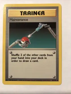 Pokemon TCG Maintenance Base Set 83/102 Regular Unlimited Uncommon Trainer Card - Image 1
