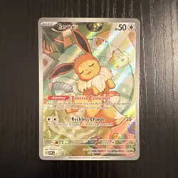 Pokemon Eevee 173 Scarlet & Violet Promo Holo Boosted Evolution Trading Card - Image 1