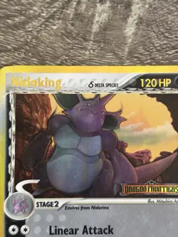 Pokemon TCG Nidoking EX Dragon Frontiers Holo Rare Card 6/101 Delta Species MP - Image 3