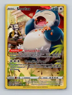 Snorlax TG10 2022 Pokemon Lost Origin Trainer Gallery Ultra Rare Card - Image 1