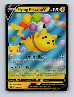 Flying Pikachu V 006 2021 Pokemon Celebrations 25th Anniv Ultra Rare Card NM+ - Image 1