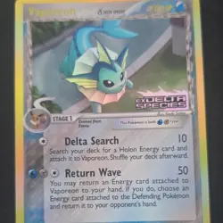 Pokemon Vaporeon EX Delta Species 18/113 Holo Rare Stage 1 70HP Card - Image 1
