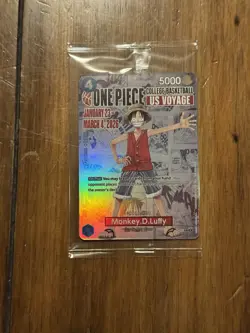 ONE PIECE Card Game Monkey D. Luffy SEALED College Basketball US Voyage Promo. - Image 1