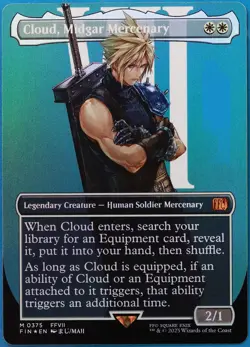 Cloud Midgar Mercenary (Borderless Character 375) FOIL Final Fantasy PLD 511236 - Image 1
