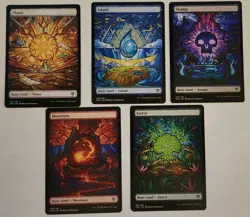 Full Art Stained Glass Lands Dominaria United MTG DMU NM Set Cycle - Image 1