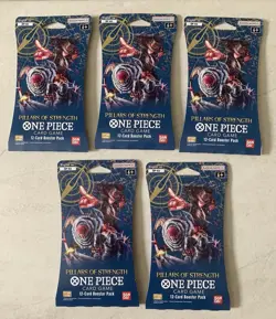 x5 One Piece Card game TCG OP-03 Pillars of Strength Booster Pack Sealed ENGLISH - Image 1