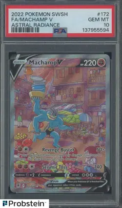 2022 Pokemon SWSH Astral Radiance #172 FA Machamp V PSA 10 GEM MINT - Image 1