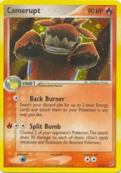 Camerupt - 4/107 - Holo Rare DMG, English Pokemon EX Deoxys - Image 1