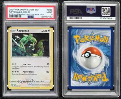 Rayquaza Holo Pokemon Sword & Shield Black Star Promo PSA 9 MINT - Image 3