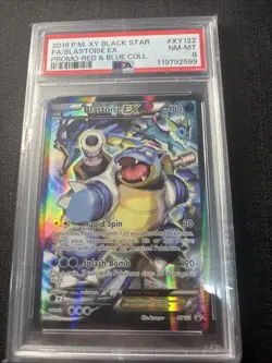 2016 POKEMON XY BLACK STAR PROMO BLASTOISE EX #XY122 HOLO PSA 8 NM #112141480 - Image 1