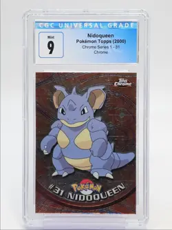 NIDOQUEEN 2000 POKEMON TOPPS CHROME SERIES 1 TV ANIMATION #31 CGC 9 Q6129 - Image 1