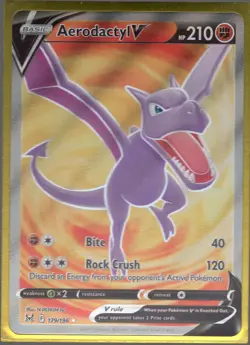 Aerodactyl V 179/196 Lost Origin Illustration Rare Holo Pokemon TCG - Image 1