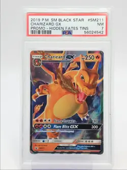 CHARIZARD GX 2019 POKEMON HIDDEN FATES BLACK STAR PROMO #SM211 PSA 7 Q6129 - Image 1
