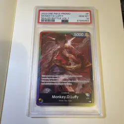 PSA 10 One Piece TCG Monkey D. Luffy Leader Sealed Battle Vol. 1 Promo #P L - Image 1