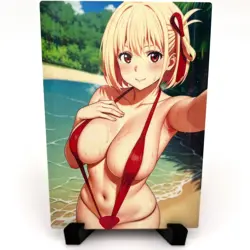 Lycoris Recoil Chisato Nishikigi Sexy Anime Waifu Girl Goddess Story Art Card - Image 1