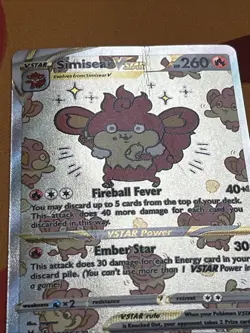 Pokemon Card - Simisear VSTAR - Galarian Gallery (GG37/GG70) Crown Zenith *DMG* - Image 2