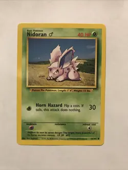 Pokemon TCG Nidoran Base Set 55/102 Regular Unlimited Common Card - Image 1