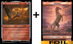 The Spear of Leonidas ** ETCHED FOIL ** + Phobos ** FOIL ** Assassin's Creed MTG - Image 1