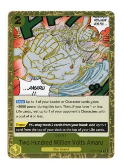 Two-Hundred Million Volts Amaru OP05-115 R One Piece Awakening of the New Era NM - Image 1