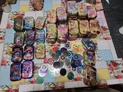 62× Pokemon 151 Mini Tins & Prismatic Mini Tins & Coins Empty *NO CARDS* - Image 1