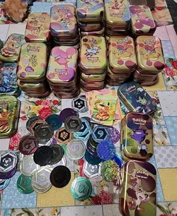 62× Pokemon 151 Mini Tins & Prismatic Mini Tins & Coins Empty *NO CARDS* - Image 3