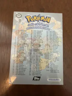 CHECKLIST HOLO FOIL TOPPS POKEMON SERIES 1 BLACK LOGO - Image 2