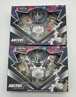 Lot of (2) Pokemon TCG Arceus V Figure Collection Box Cosmic Eclipse Sealed - Image 1